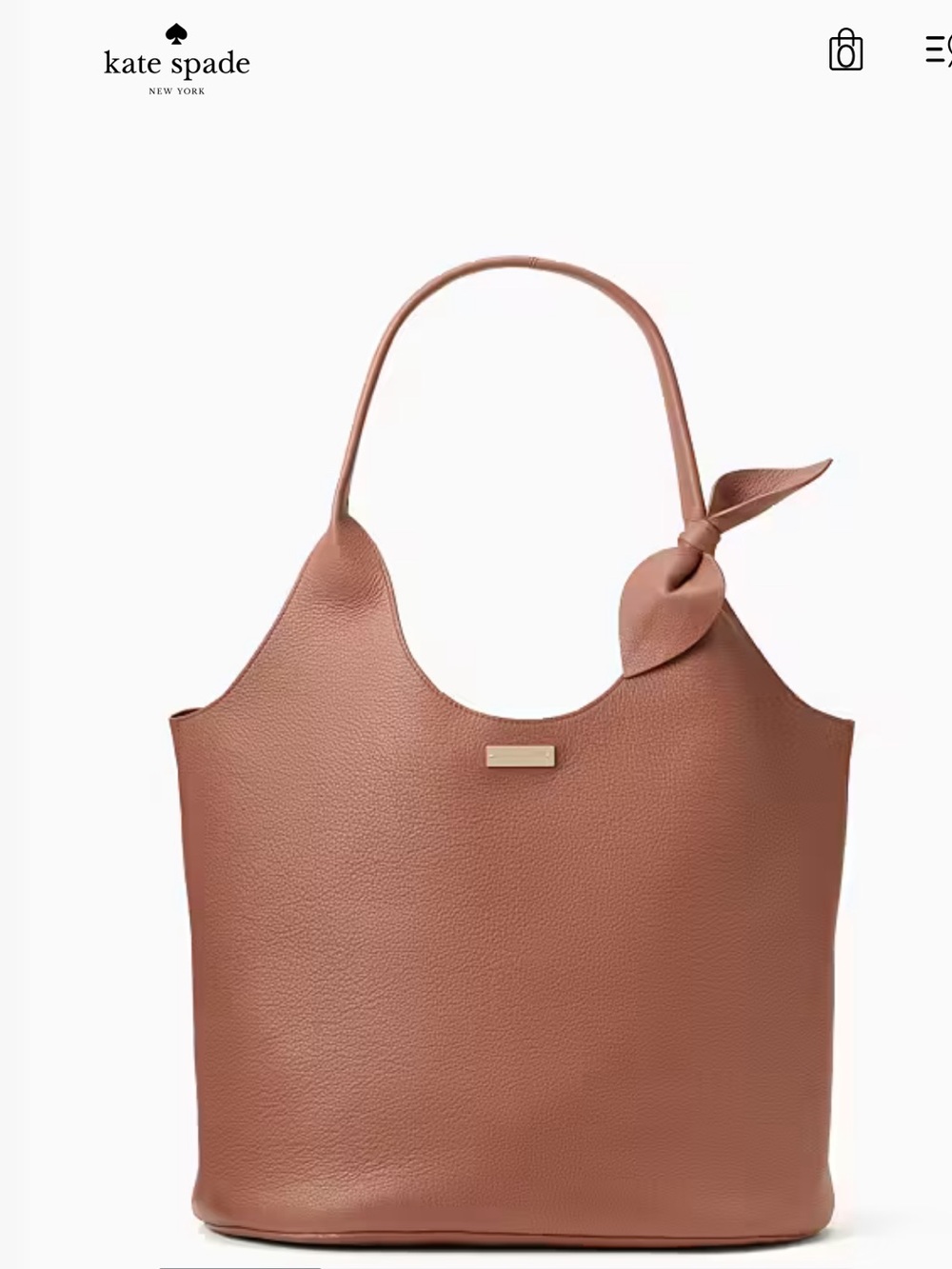 Kate Spade Limited Edition Soft Pebble Leather On Purpose Shopper Tote
